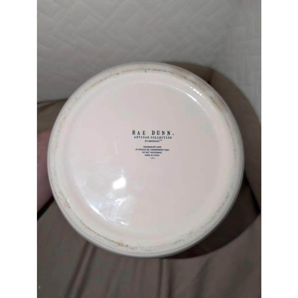 Rae Dunn White Black Naughty Nice Food Storage Jar One Size HD4829